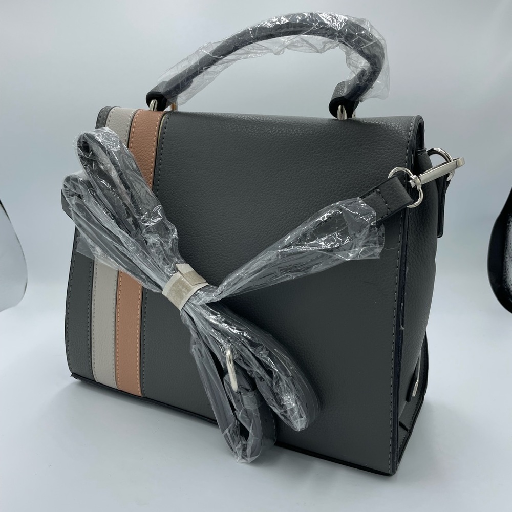 Adrienne Vittadini purse / patchwork collection / top handle satchel.